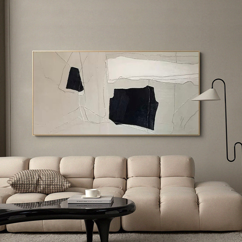 large texture minimalist geometric painting oversized neutral minimalist wall art