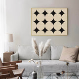 beige and black minimalist canvas painting textured minimalist art for minimalist living room
