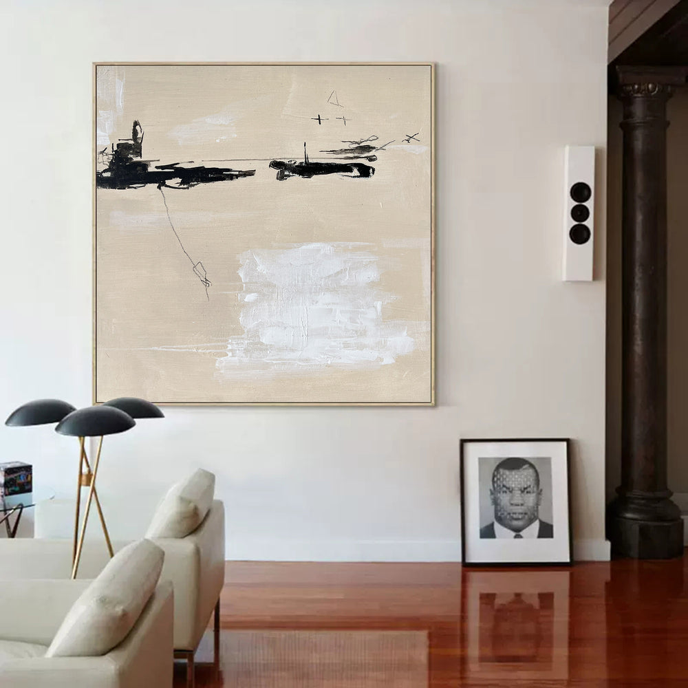 Minimalist Modern Abstract Painting Modern Minimalist Art Framed ...