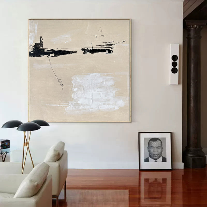 Minimalist Modern Abstract Painting Modern Minimalist Art Framed ...