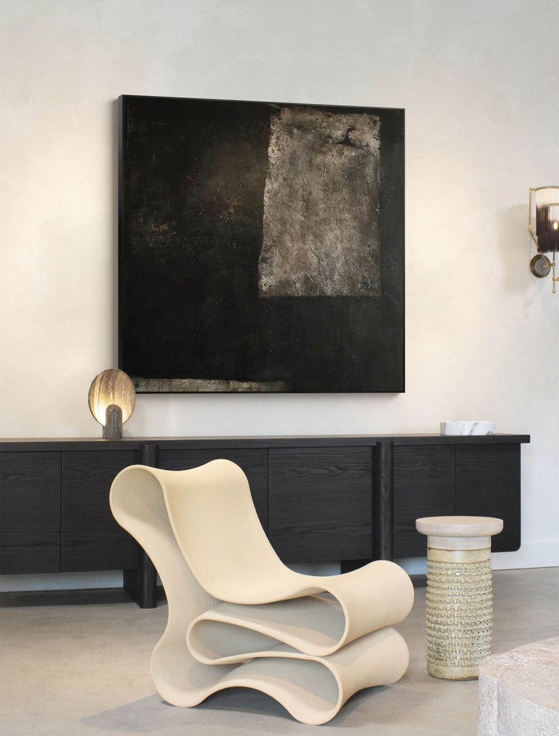 black minimalist art contemporary minimalist painting framed black minimalist wall art