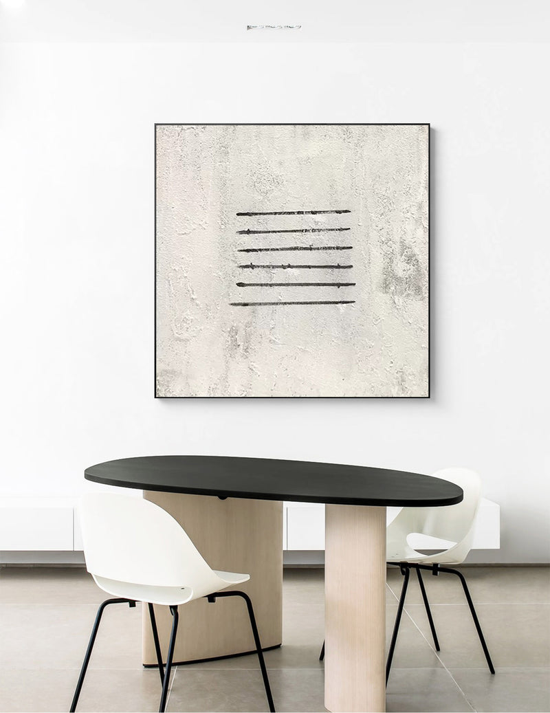 Texture black and white minimalist line art acrylic wall decor minimalist wall painting