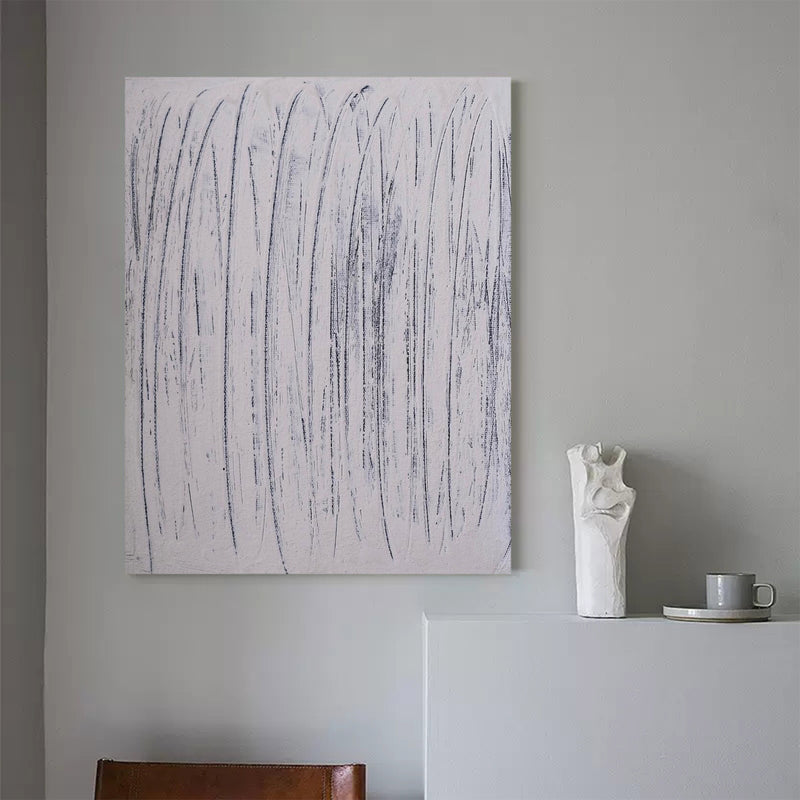 white minimalist line art framed painting minimalist art modern minimalist painting acrylic
