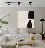 black and white nordic minimalist painting modern minimalist geometric wall art for minimalist living room