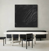 large black and white minimalist line art minimalist japanese painting framed minimalist art style