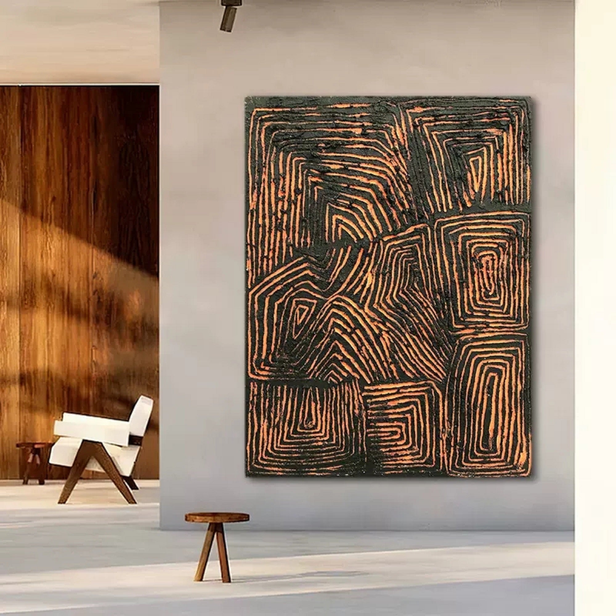  framed large texture minimal painting canvas minimalist line art contemporary minimalist painting