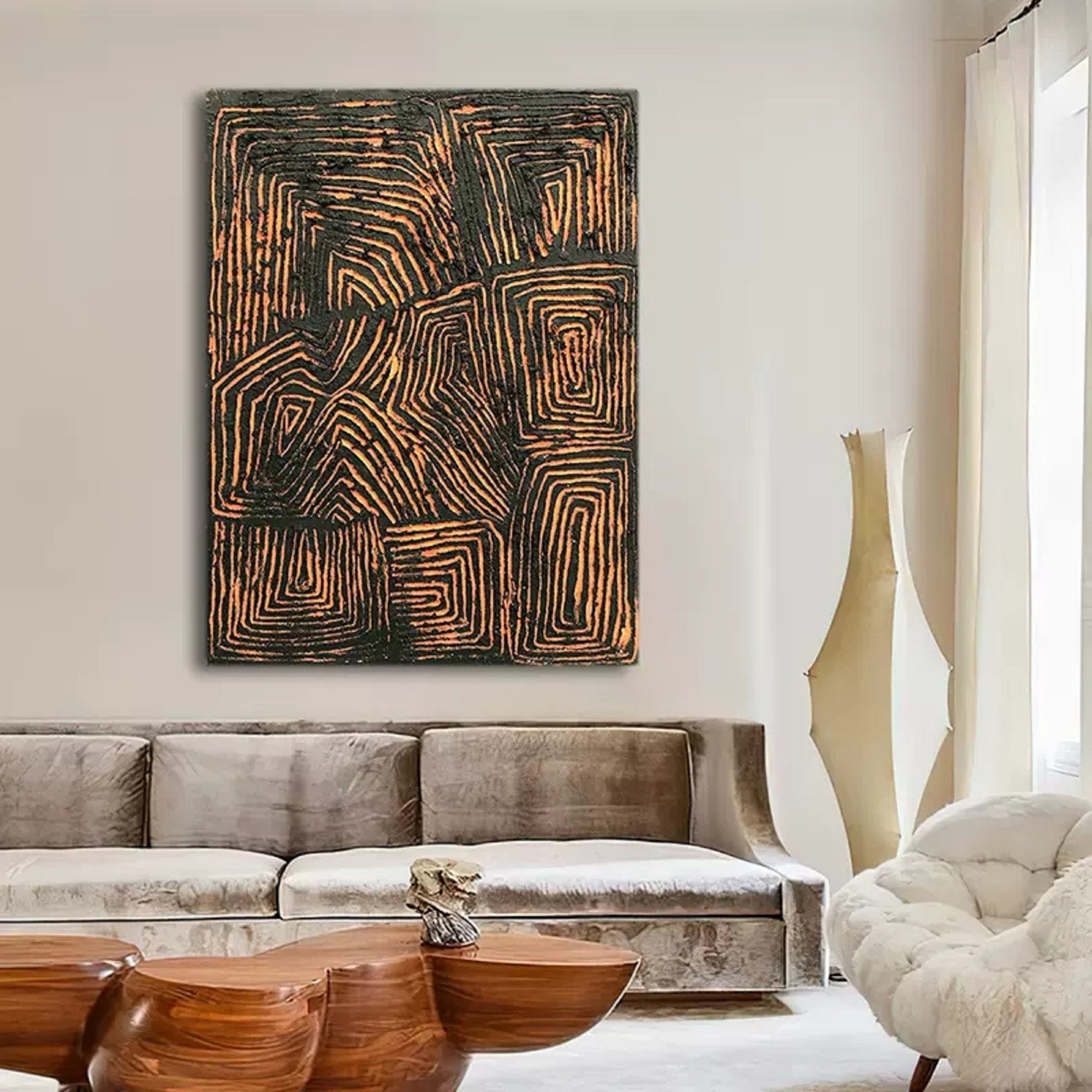  framed large texture minimal painting canvas minimalist line art contemporary minimalist painting