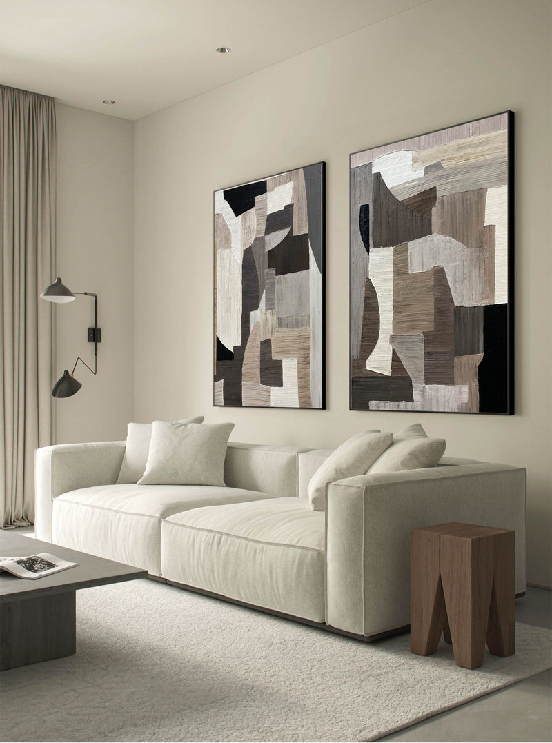 2p Texture Modern Minimalist Geometric Art Abstract Minimal Canvas Painting