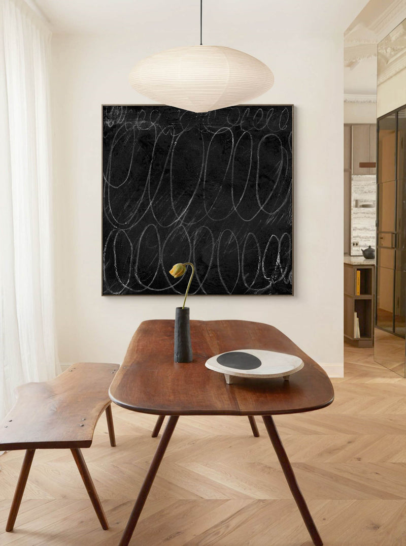 modern minimalist line art black and white minimalist painting contemporary minimalist art