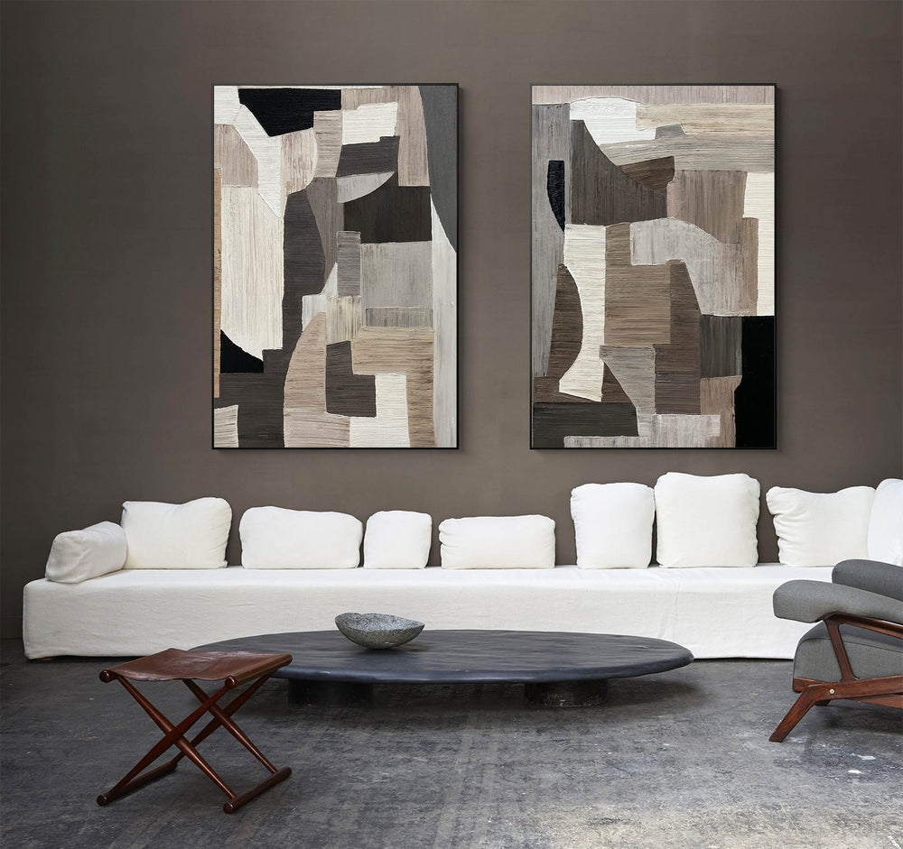 2p Texture Modern Minimalist Geometric Art Abstract Minimal Canvas Painting