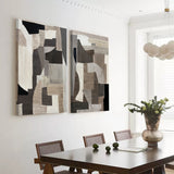 2P texture modern minimalist geometric art abstract minimal canvas painting