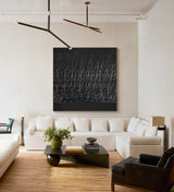 black and white minimalist painting acrylic abstract minimalist line art framed minimal art style