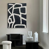 black and white minimalist painting framed large texture minimal painting canvas minimalist art 