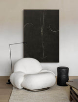 Black and white abstract minimalist line art Japanese minimalist painting contemporary minimalist art