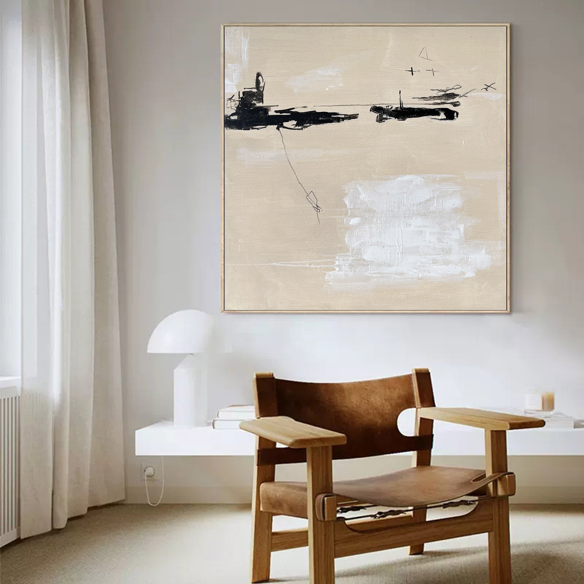 Minimalist Modern Abstract Painting Modern Minimalist Art Framed ...