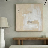 minimal art painting framed beige white minimalist abstract painting minimalist artwork