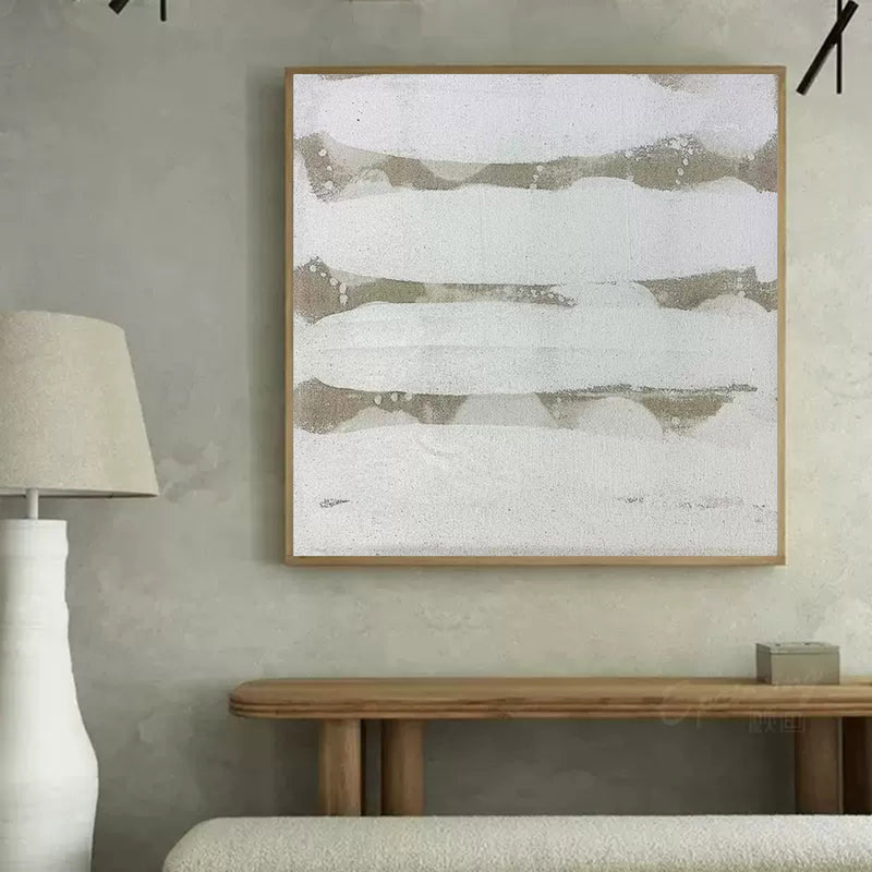 large minimalist white painting modern minimalist wall art neutral minimalist art framed