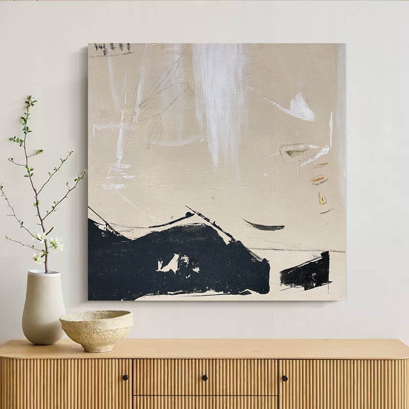 Large contemporary minimalist art acrylic painting minimalist abstract minimalist art for living room