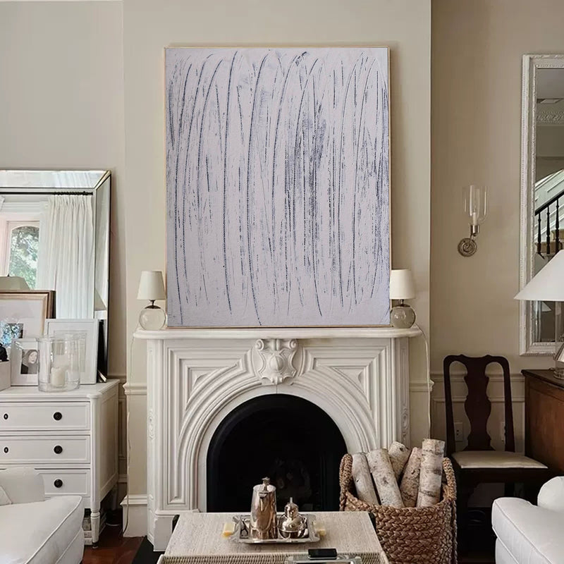 white minimalist line art framed painting minimalist art modern minimalist painting acrylic