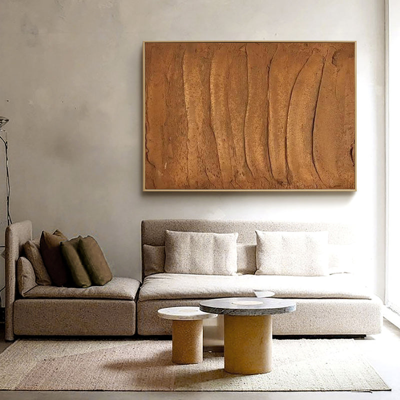 texture minimalist painting acrylic brown modern minimalist artwork minimal acrylic painting 