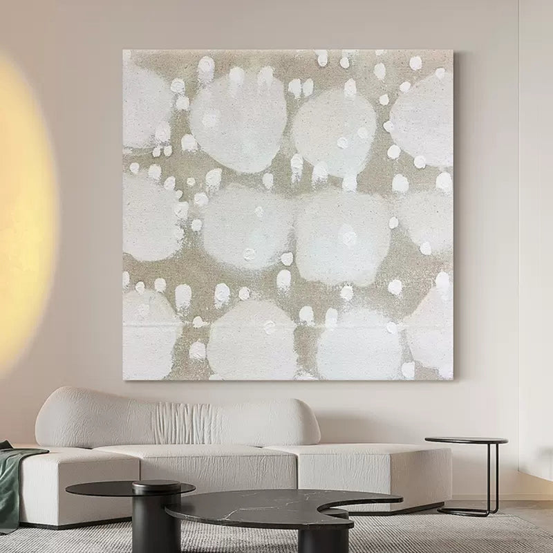 beige and white minimalism art painting framed modern minimalist abstract art for living room