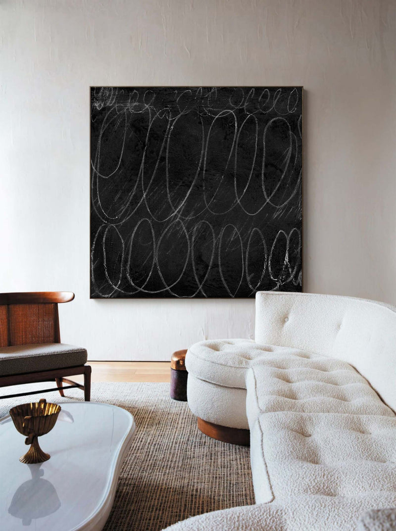 modern minimalist line art black and white minimalist painting contemporary minimalist art