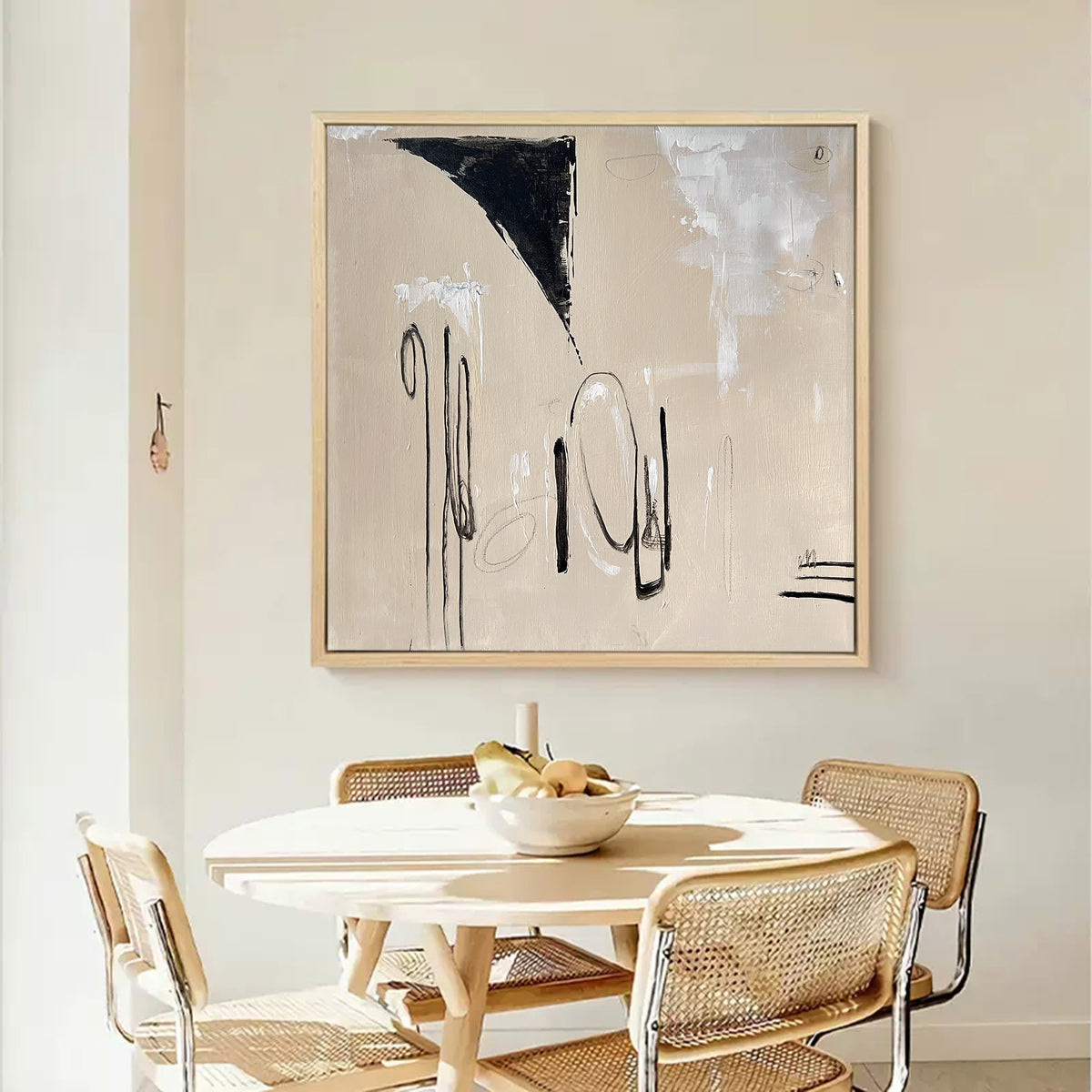 Abstract Minimalist Painting Acrylic Japanese Minimalist Painting Beige ...