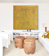 yellow minimalist art minimalist abstract painting acrylic texture minimalist canvas art framed