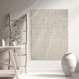 Textured minimalist white painting modern minimalist line art minimal painting for wall