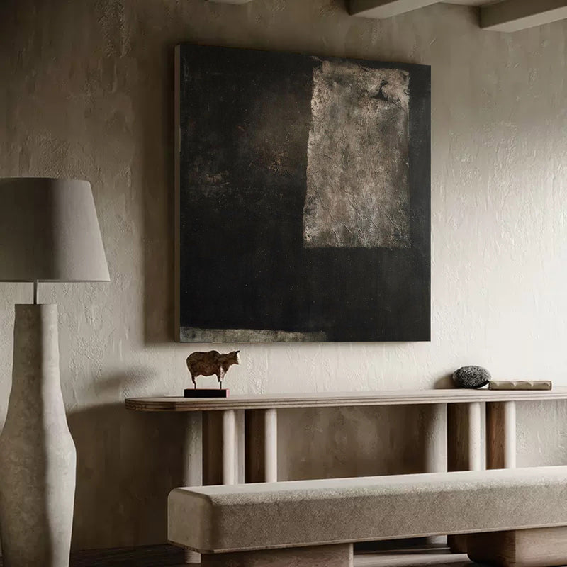 black minimalist art contemporary minimalist painting framed black minimalist wall art