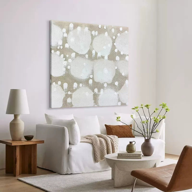 beige and white minimalism art painting framed modern minimalist abstract art for living room