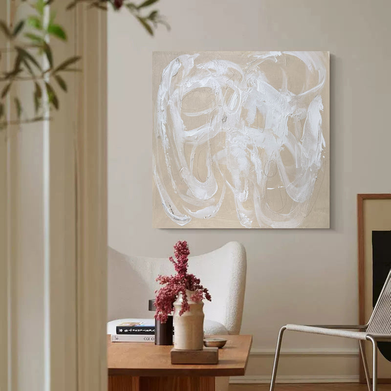 modern minimalist painting beige white minimalist texture art minimalist japanese painting
