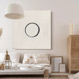 circle minimalist art minimalist black and white painting on canvas acrylic simplistic art
