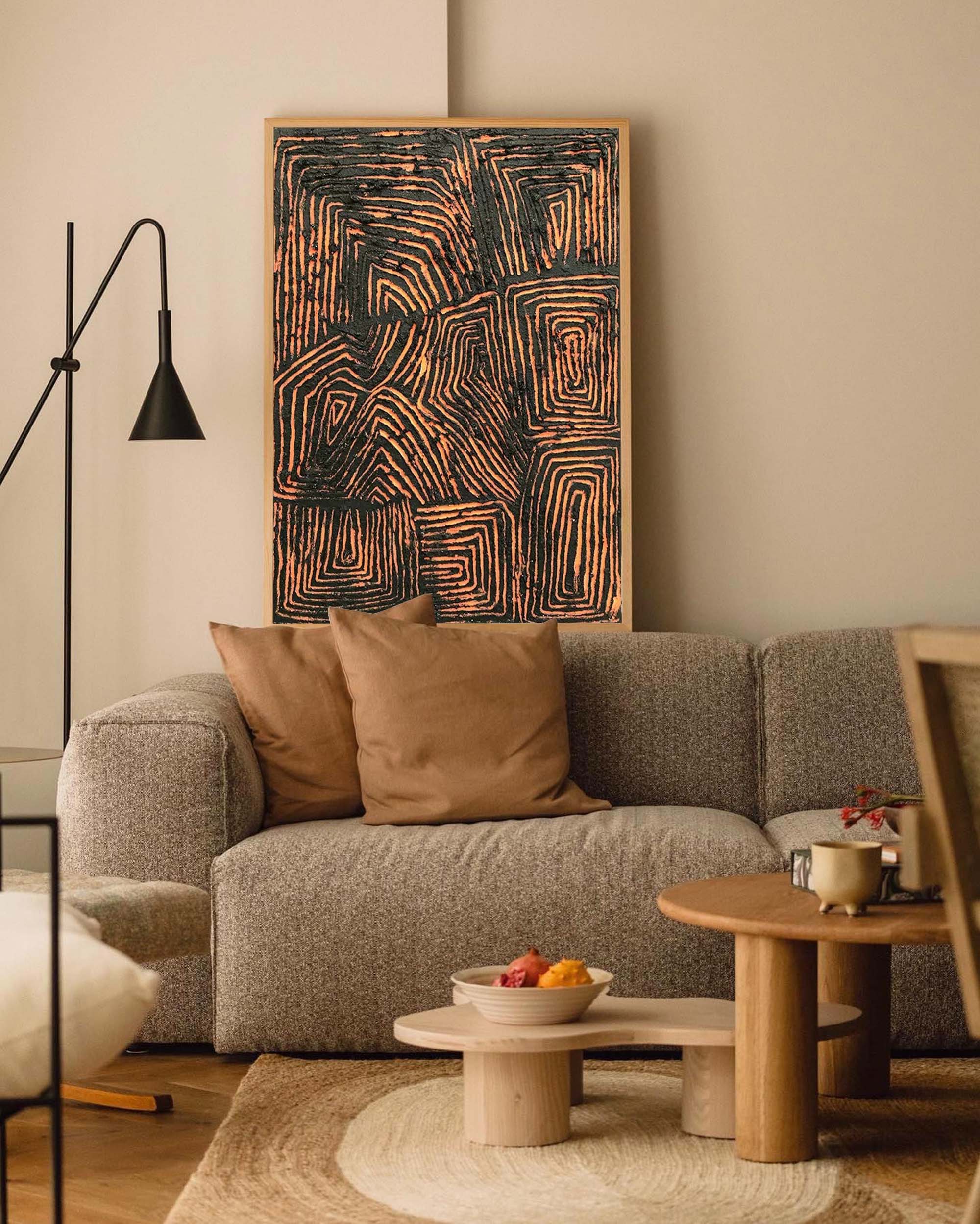 framed large texture minimal painting canvas minimalist line art contemporary minimalist painting