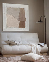 neutral abstract minimalist art textured minimalist geometric painting acrylic for bedroom
