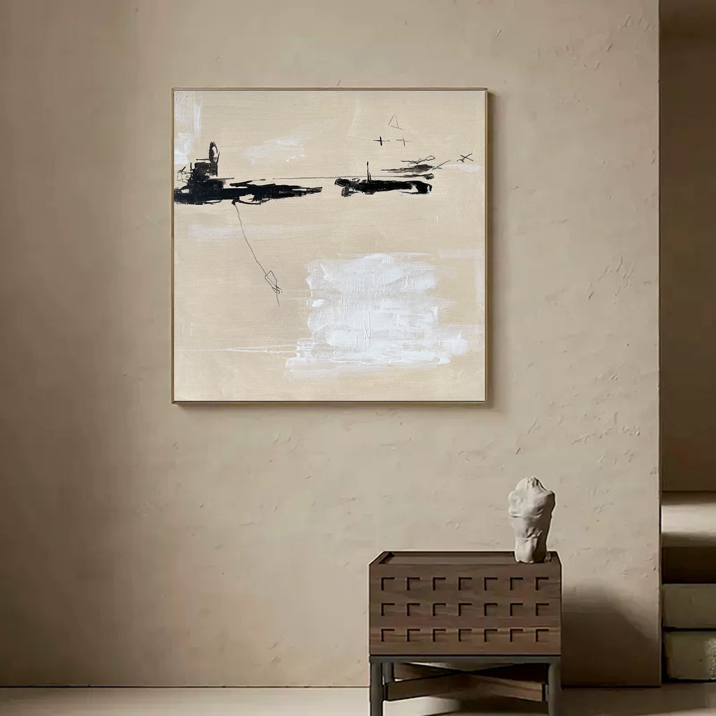 Minimalist Modern Abstract Painting Modern Minimalist Art Framed ...