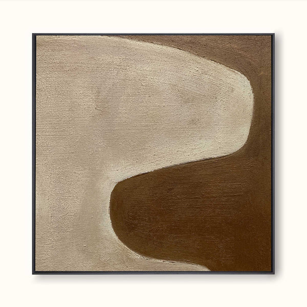 Extra large minimalist painting minimal bedroom art Brown minimalism art painting acrylic