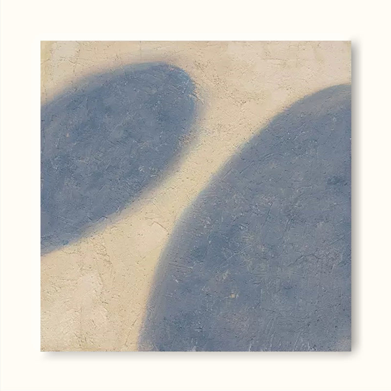 blue minimalist painting framed large contemporary minimalist painting minimal acrylic painting