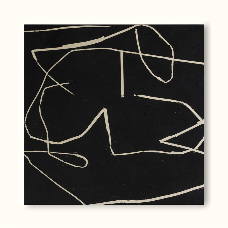 large beige black minimalist line wall art framed minimalist canvas painting acrylic
