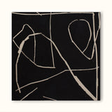 minimalist canvas painting acrylic black and beige modern minimalist wall art framed