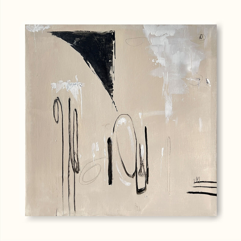 abstract minimalist painting acrylic japanese minimalist painting beige contemporary minimalist art