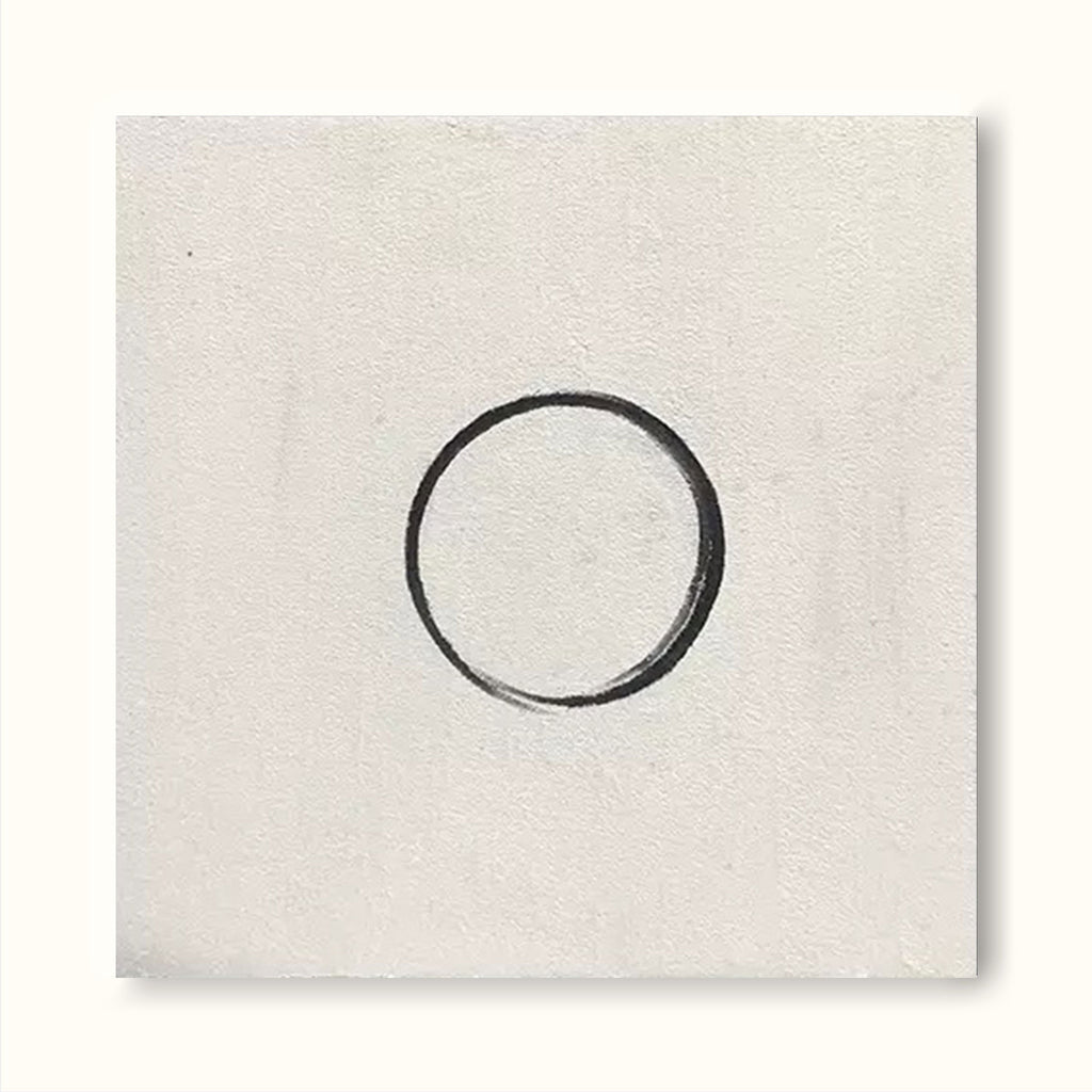 Simplistic Rt Circle Minimalist Art Minimalist Black And White Painting On Canvas ...
