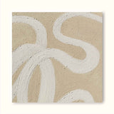 framed square beige and white canvas painting minimalist simple minimalist line art 