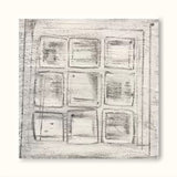 grey and white minimalist geometric abstract painting on canvas for living room