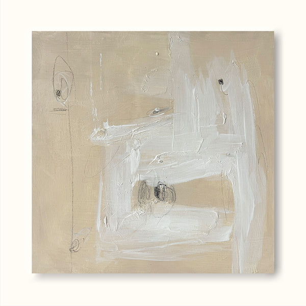 minimal art painting framed beige white minimalist abstract painting minimalist artwork