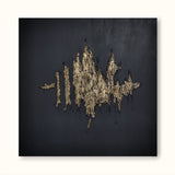 black and gold minimalist painting framed large texture minimalist wall art for living room