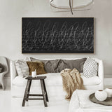 Extra large black and white modern minimal line art oversized contemporary minimalist art simplistic art