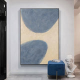 minimalist wall art canvas blue and white minimalist painting for living room