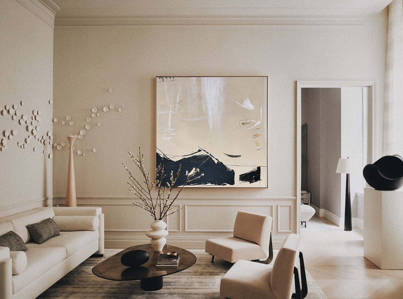 Large contemporary minimalist art acrylic painting minimalist abstract minimalist art for living room