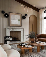 textured neutral minimalist geometric wall art for minimalist living room